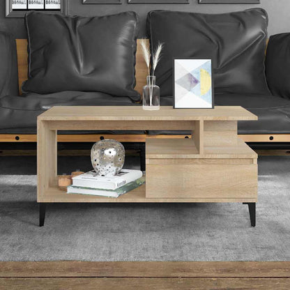 vidaXL Coffee Table Sonoma Oak 90x49x45 cm Engineered Wood