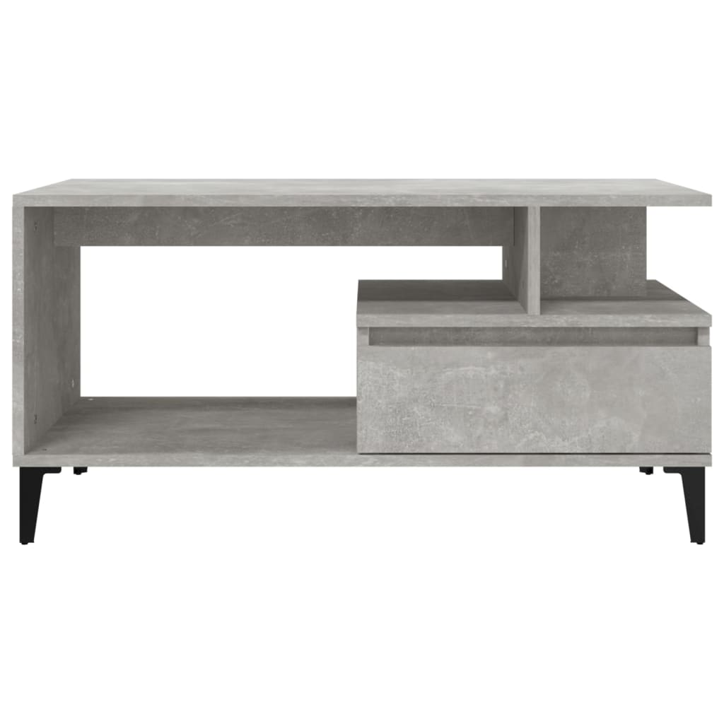 vidaXL Coffee Table Concrete Grey 90x49x45 cm Engineered Wood