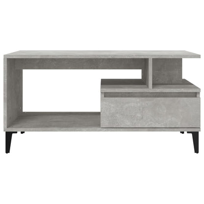 vidaXL Coffee Table Concrete Grey 90x49x45 cm Engineered Wood