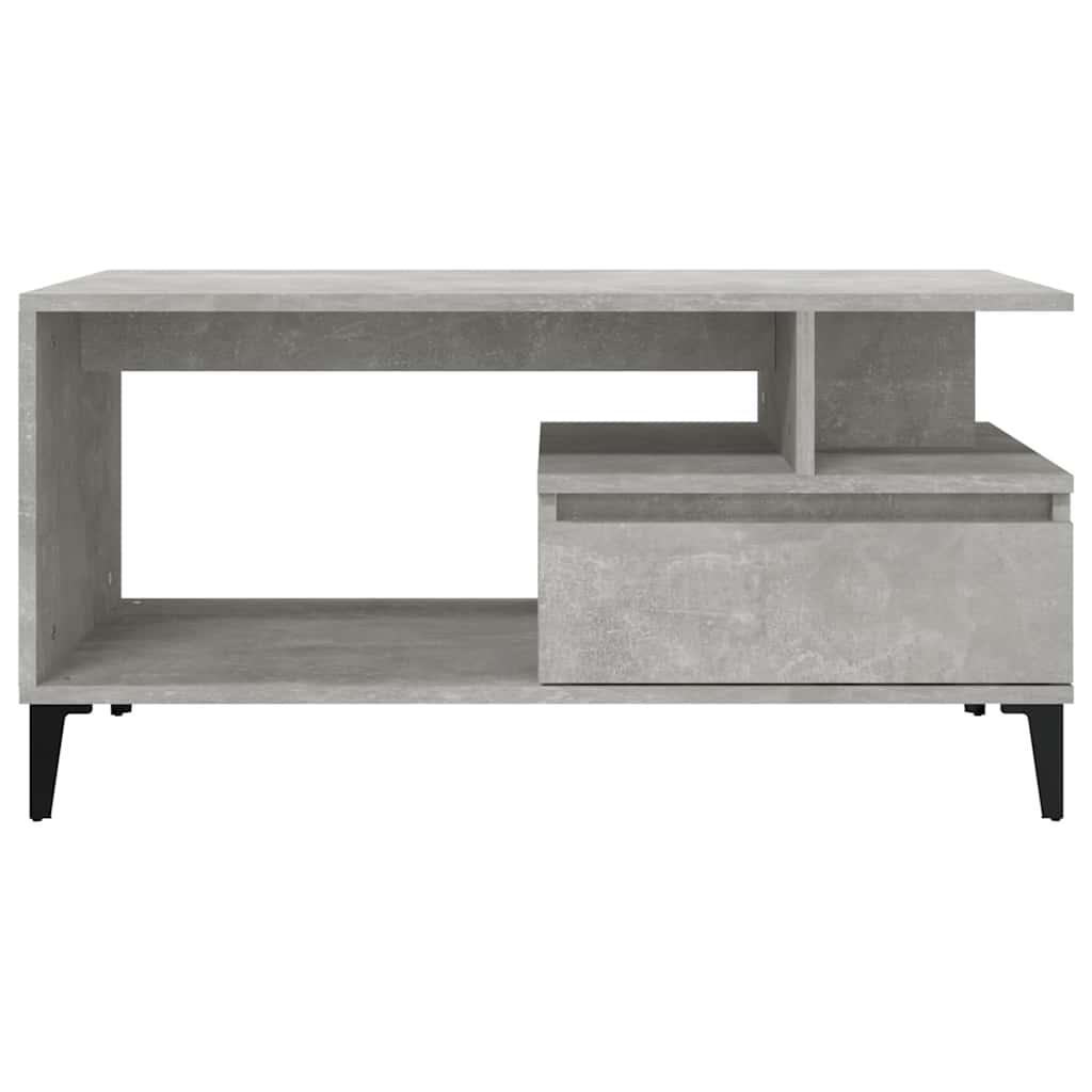 vidaXL Coffee Table Concrete Grey 90x49x45 cm Engineered Wood