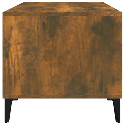 vidaXL Coffee Table Smoked Oak 90x49x45 cm Engineered Wood