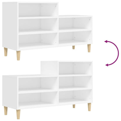 vidaXL Shoe Cabinet White 102x36x60 cm Engineered Wood