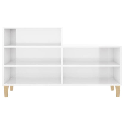 vidaXL Shoe Cabinet High Gloss White 102x36x60 cm Engineered Wood