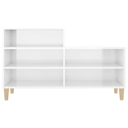 vidaXL Shoe Cabinet High Gloss White 102x36x60 cm Engineered Wood