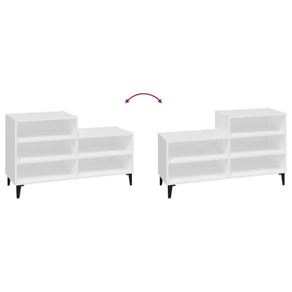 vidaXL Shoe Cabinet White 102x36x60 cm Engineered Wood