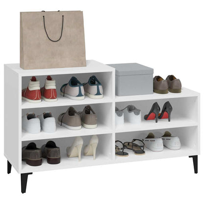 vidaXL Shoe Cabinet White 102x36x60 cm Engineered Wood