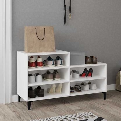 vidaXL Shoe Cabinet White 102x36x60 cm Engineered Wood