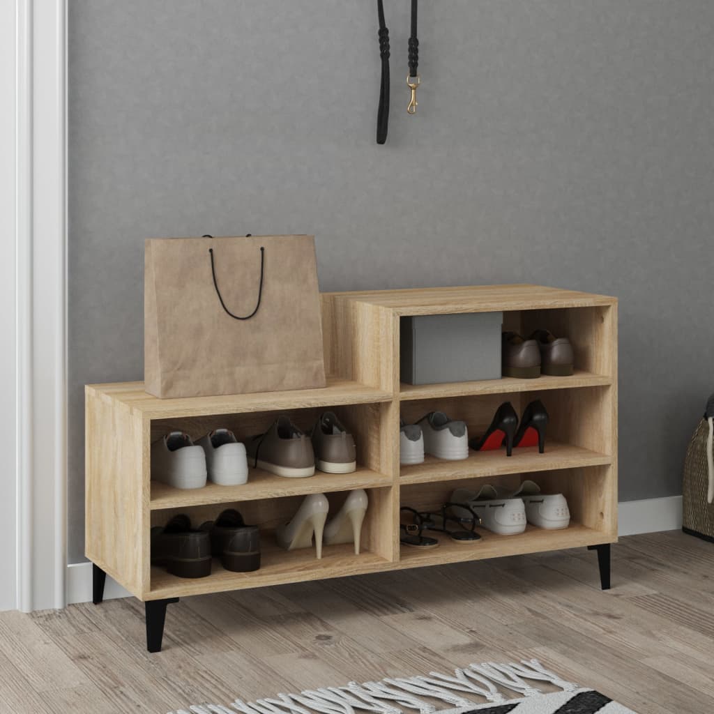 vidaXL Shoe Cabinet Sonoma Oak 102x36x60 cm Engineered Wood
