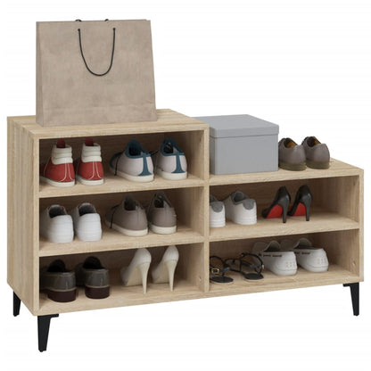 vidaXL Shoe Cabinet Sonoma Oak 102x36x60 cm Engineered Wood