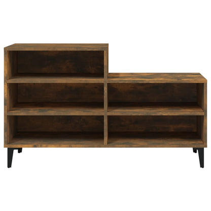 vidaXL Shoe Cabinet Smoked Oak 102x36x60 cm Engineered Wood