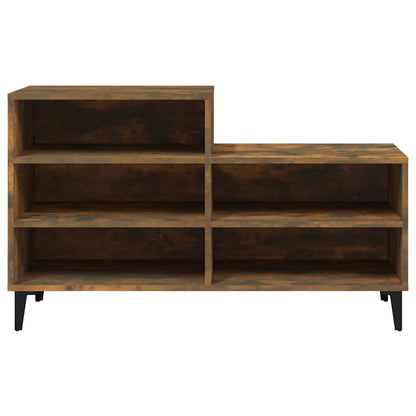 vidaXL Shoe Cabinet Smoked Oak 102x36x60 cm Engineered Wood
