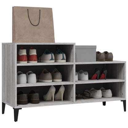 vidaXL Shoe Cabinet Grey Sonoma 102x36x60 cm Engineered Wood