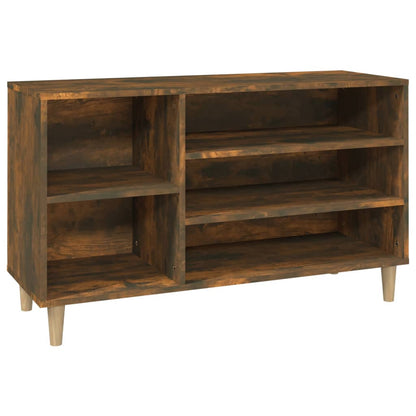 vidaXL Shoe Cabinet Smoked Oak 102x36x60 cm Engineered Wood