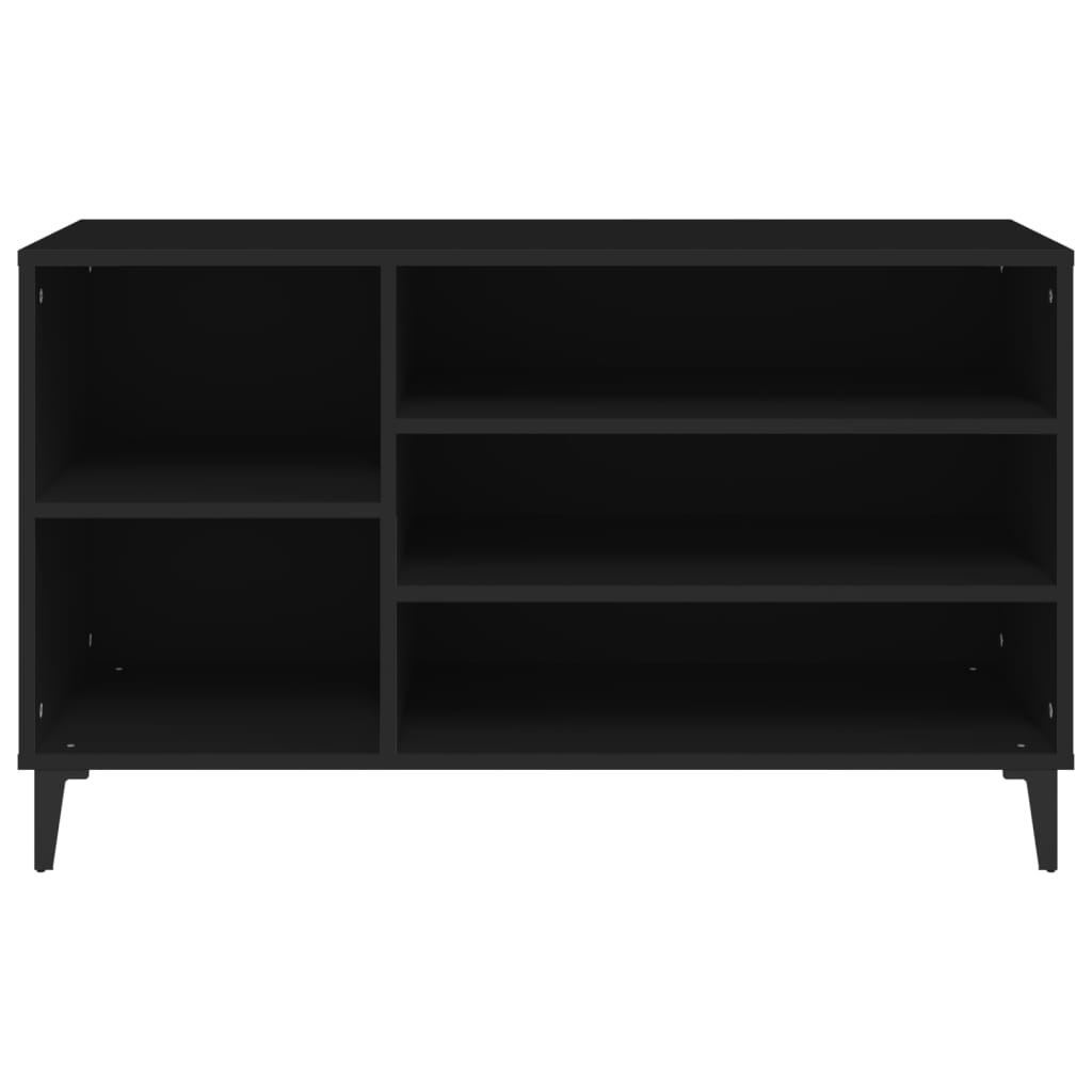 vidaXL Shoe Cabinet Black 102x36x60 cm Engineered Wood