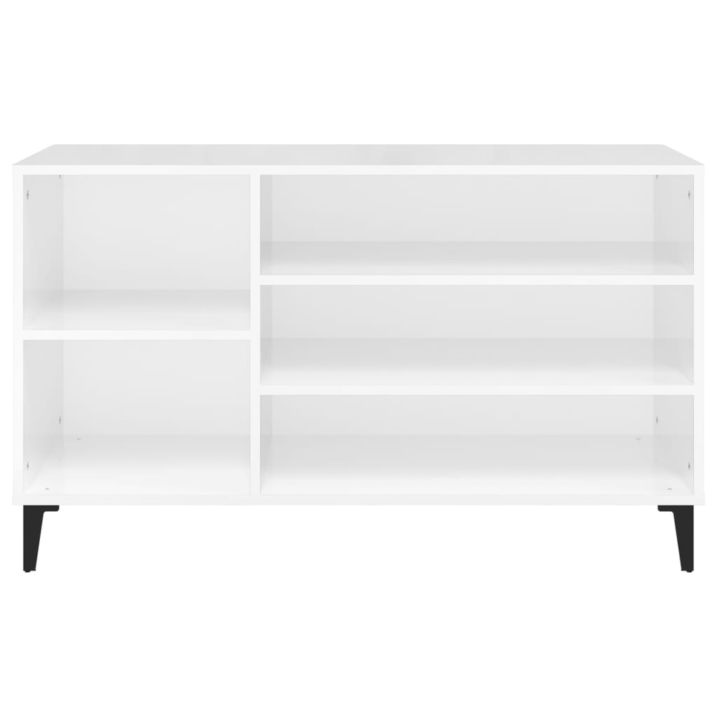 vidaXL Shoe Cabinet High Gloss White 102x36x60 cm Engineered Wood
