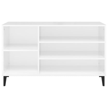vidaXL Shoe Cabinet High Gloss White 102x36x60 cm Engineered Wood