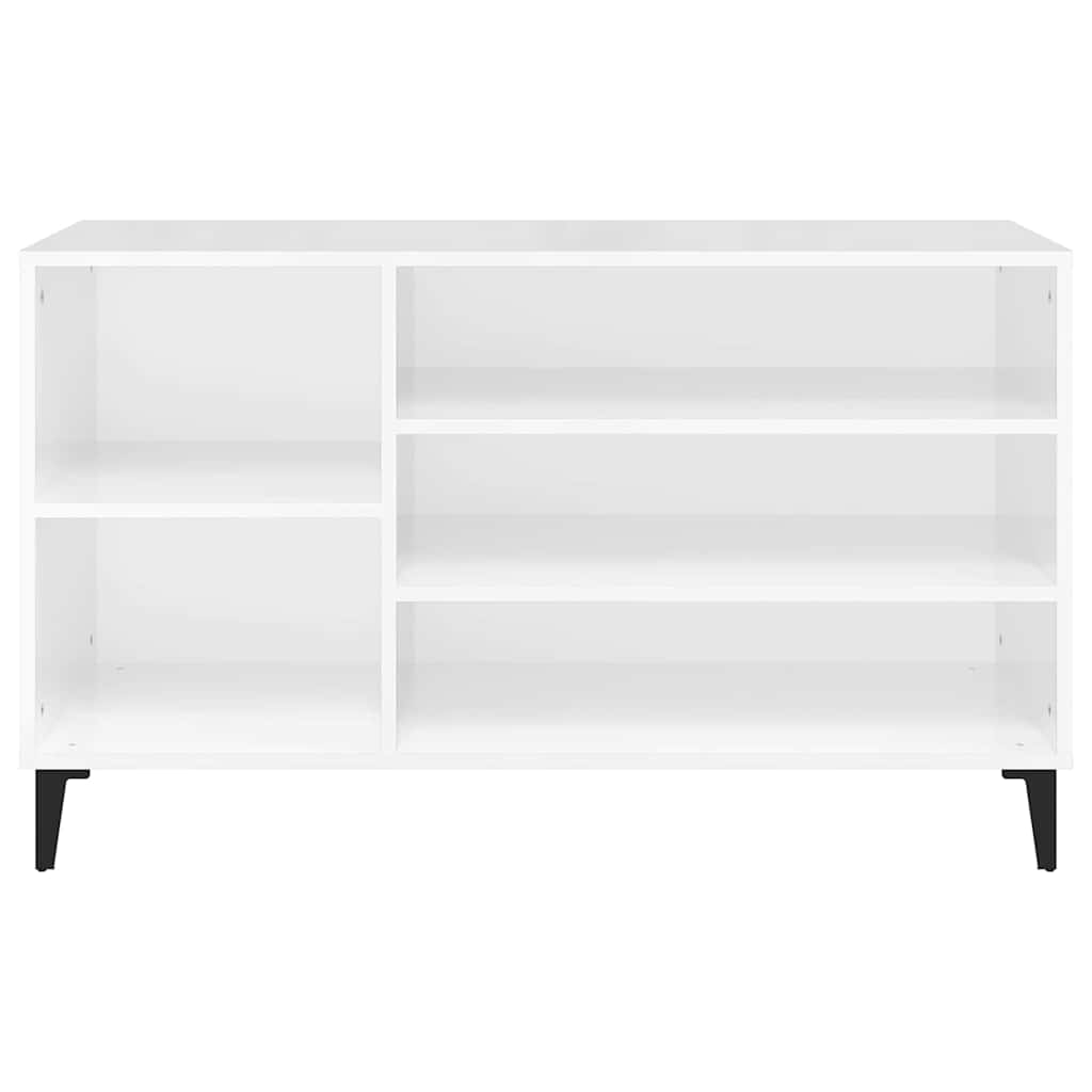 vidaXL Shoe Cabinet High Gloss White 102x36x60 cm Engineered Wood