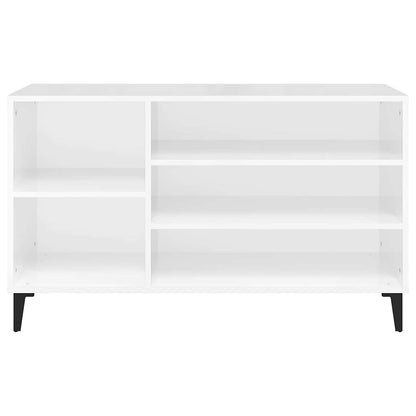 vidaXL Shoe Cabinet High Gloss White 102x36x60 cm Engineered Wood