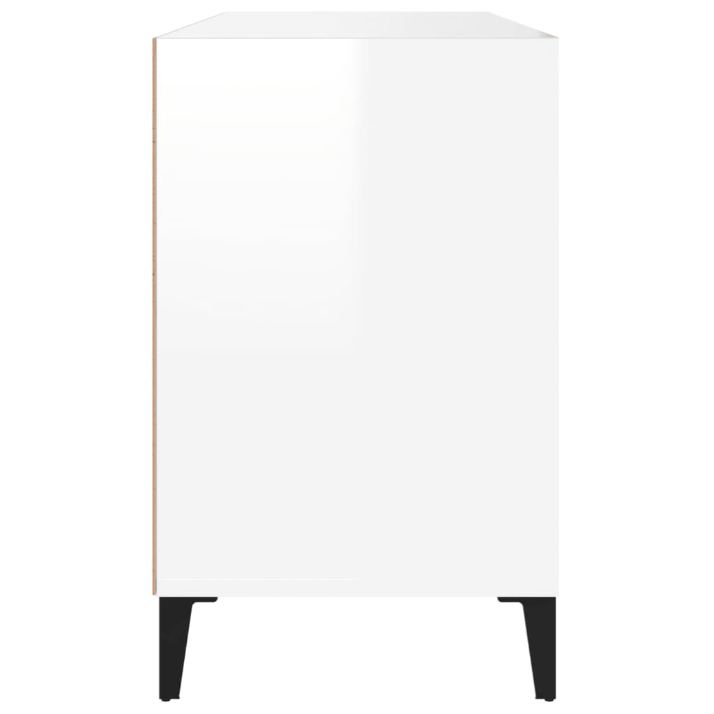 vidaXL Shoe Cabinet High Gloss White 102x36x60 cm Engineered Wood