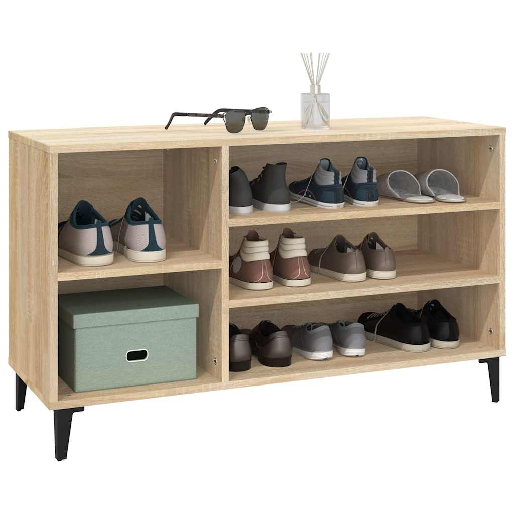 vidaXL Shoe Cabinet Sonoma Oak 102x36x60 cm Engineered Wood