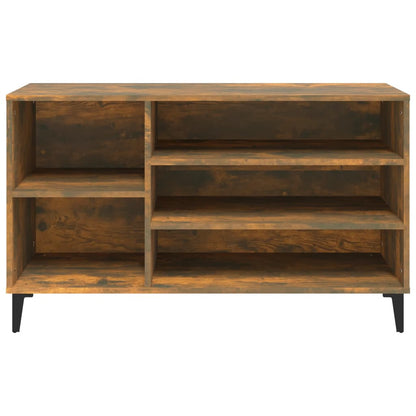 vidaXL Shoe Cabinet Smoked Oak 102x36x60 cm Engineered Wood