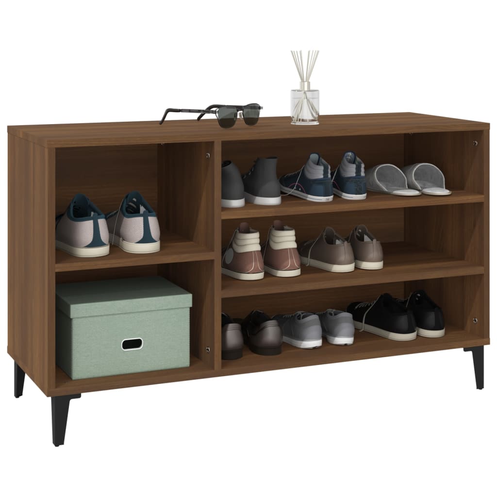 vidaXL Shoe Cabinet Brown Oak 102x36x60 cm Engineered Wood