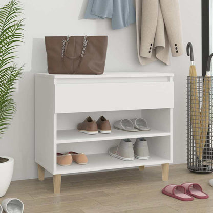vidaXL Shoe Cabinet White 70x36x60 cm Engineered Wood