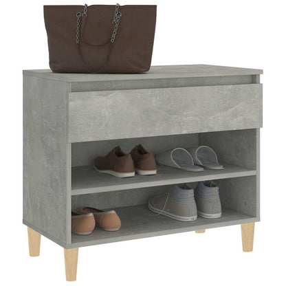 vidaXL Shoe Cabinet Concrete Grey 70x36x60 cm Engineered Wood