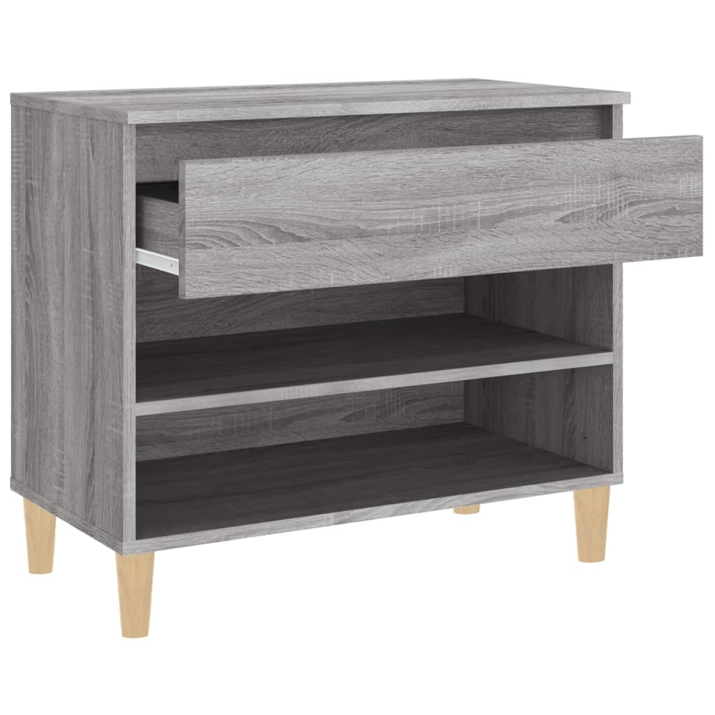vidaXL Shoe Cabinet Grey Sonoma 70x36x60 cm Engineered Wood