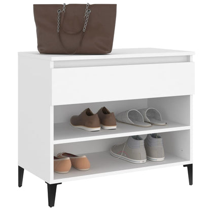 vidaXL Shoe Cabinet White 70x36x60 cm Engineered Wood
