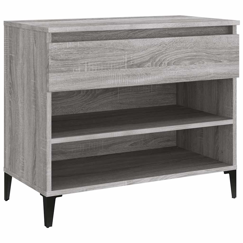 vidaXL Shoe Cabinet Grey Sonoma 70x36x60 cm Engineered Wood