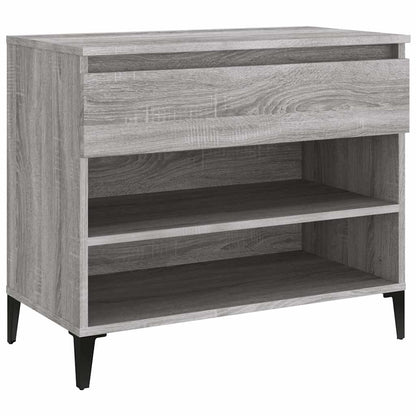vidaXL Shoe Cabinet Grey Sonoma 70x36x60 cm Engineered Wood