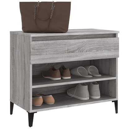 vidaXL Shoe Cabinet Grey Sonoma 70x36x60 cm Engineered Wood