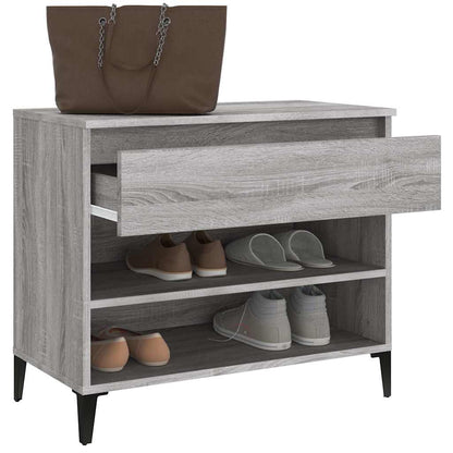 vidaXL Shoe Cabinet Grey Sonoma 70x36x60 cm Engineered Wood