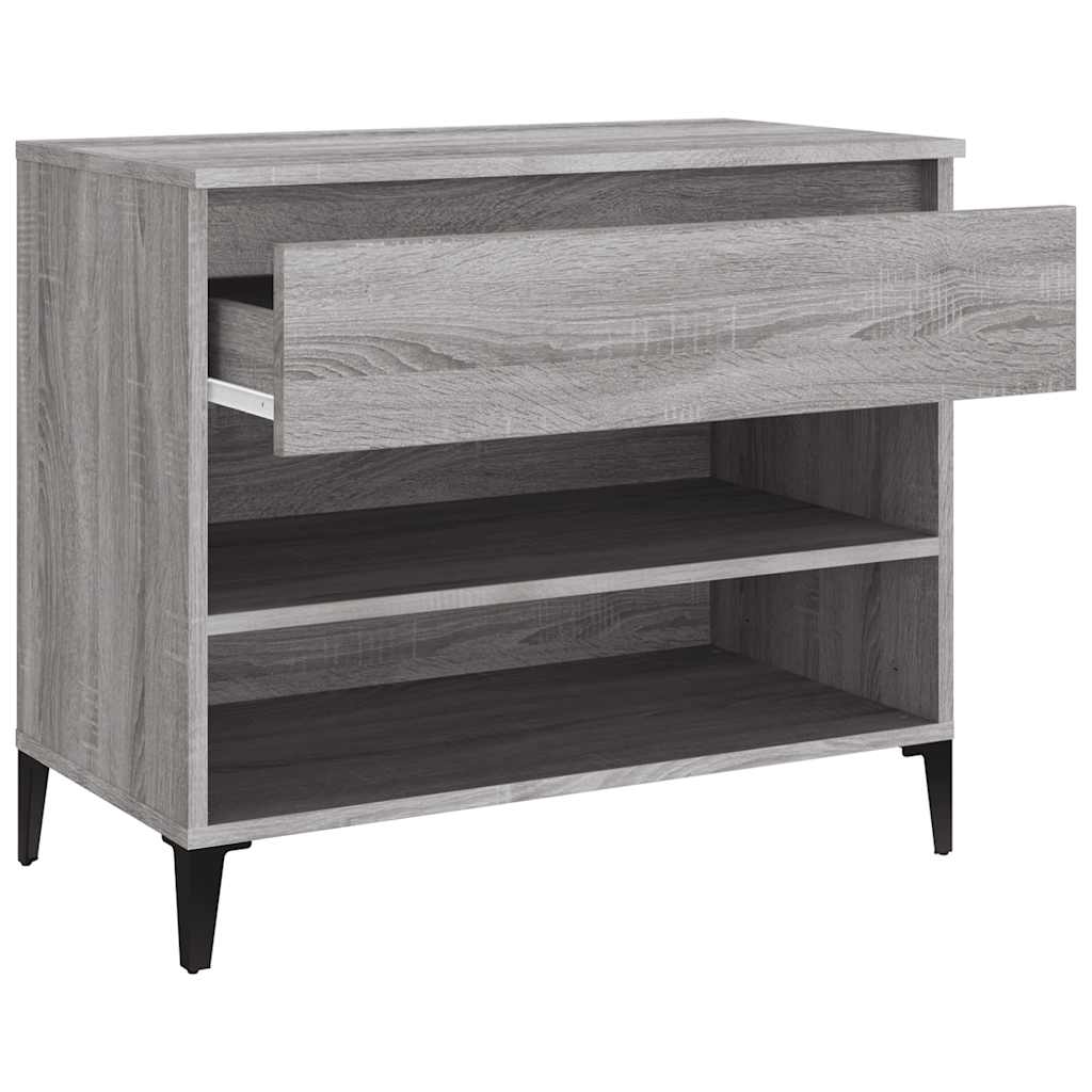 vidaXL Shoe Cabinet Grey Sonoma 70x36x60 cm Engineered Wood