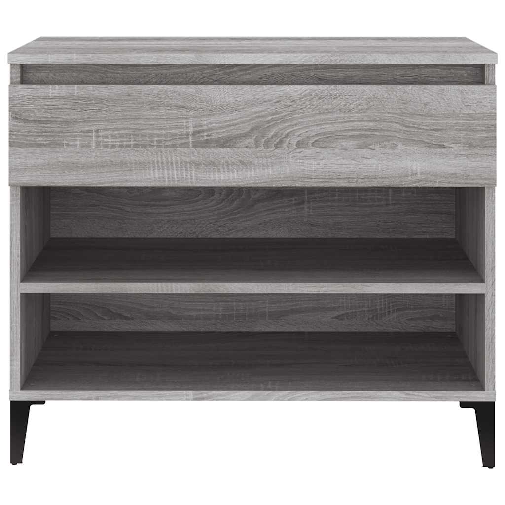 vidaXL Shoe Cabinet Grey Sonoma 70x36x60 cm Engineered Wood