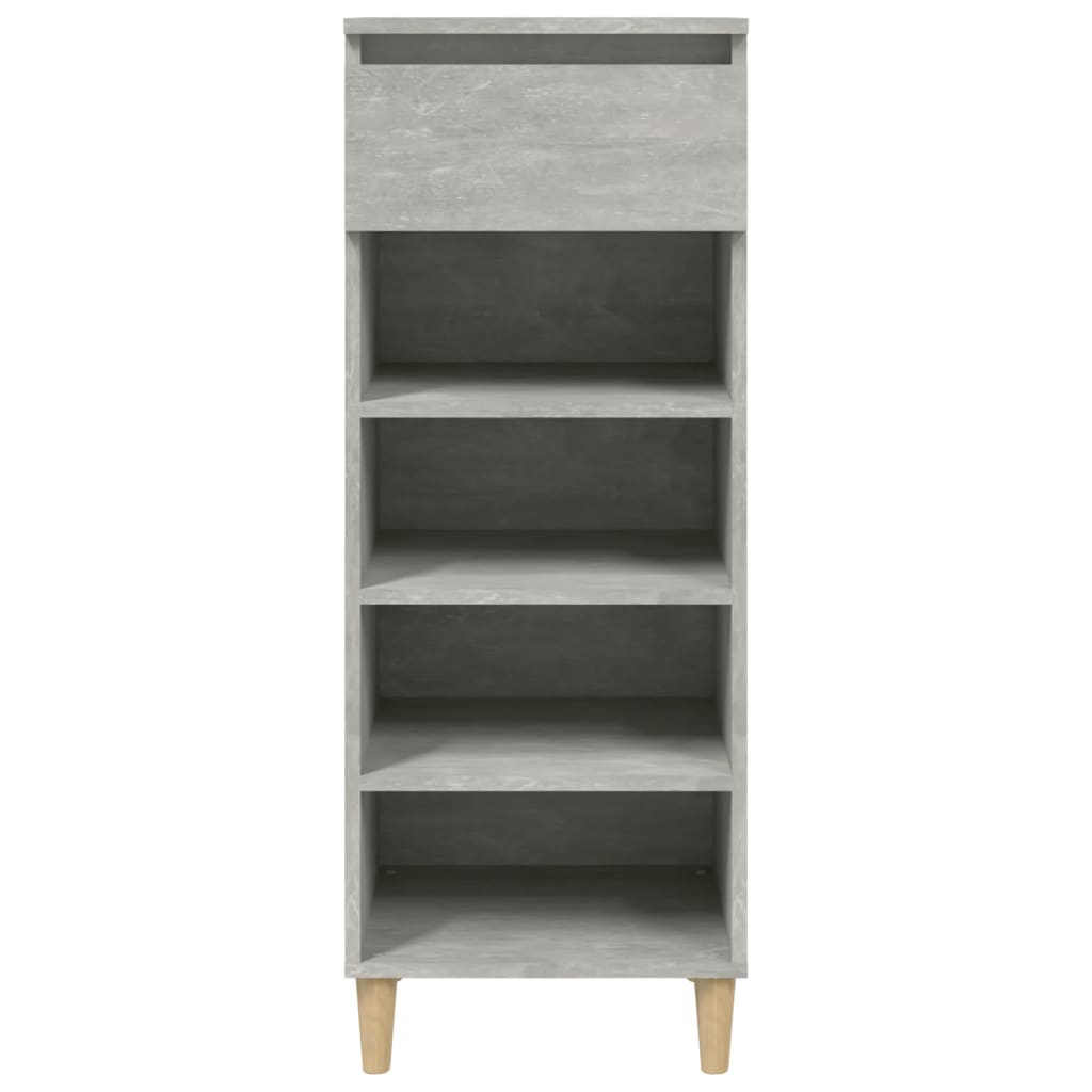 vidaXL Shoe Cabinet Concrete Grey 40x36x105 cm Engineered Wood