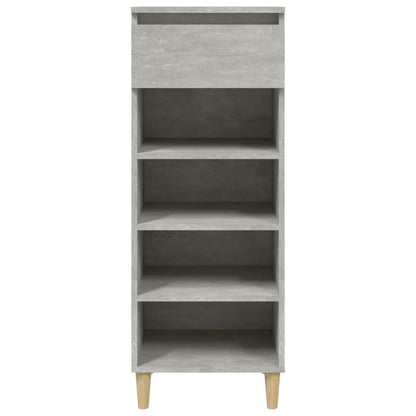 vidaXL Shoe Cabinet Concrete Grey 40x36x105 cm Engineered Wood