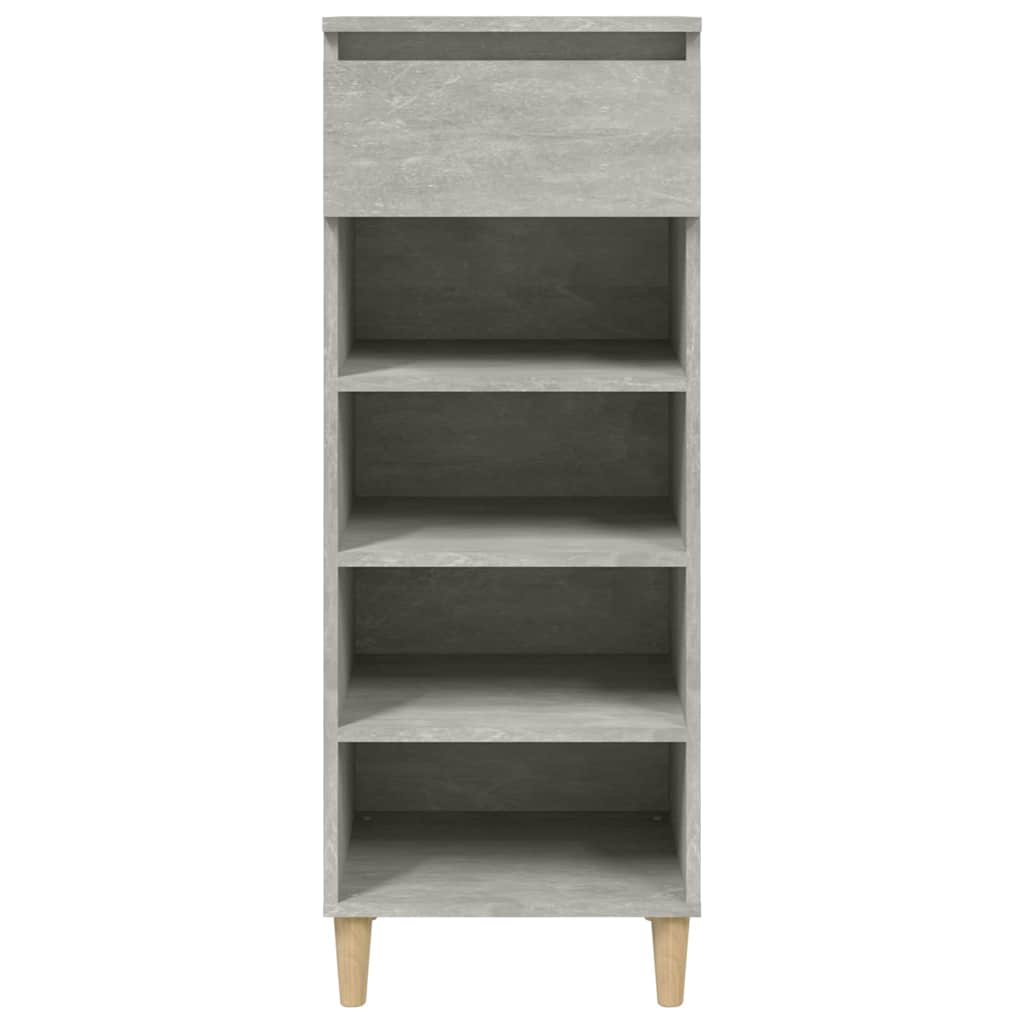 vidaXL Shoe Cabinet Concrete Grey 40x36x105 cm Engineered Wood