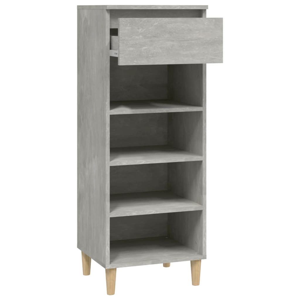 vidaXL Shoe Cabinet Concrete Grey 40x36x105 cm Engineered Wood