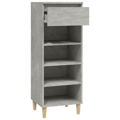 vidaXL Shoe Cabinet Concrete Grey 40x36x105 cm Engineered Wood