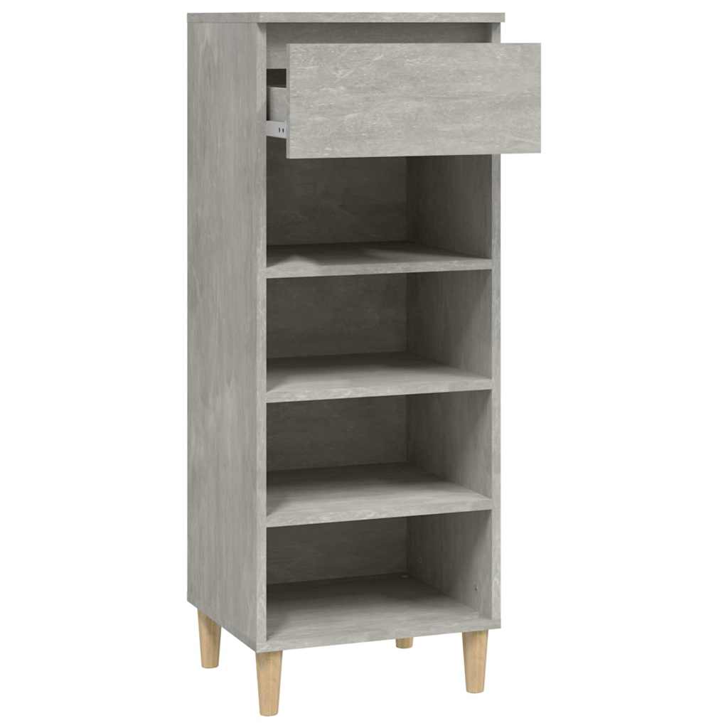 vidaXL Shoe Cabinet Concrete Grey 40x36x105 cm Engineered Wood