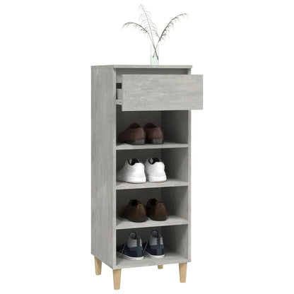 vidaXL Shoe Cabinet Concrete Grey 40x36x105 cm Engineered Wood