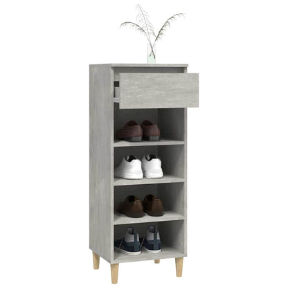 vidaXL Shoe Cabinet Concrete Grey 40x36x105 cm Engineered Wood