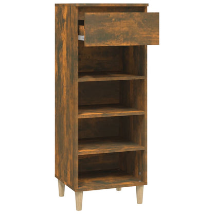 vidaXL Shoe Cabinet Smoked Oak 40x36x105 cm Engineered Wood