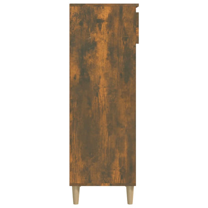 vidaXL Shoe Cabinet Smoked Oak 40x36x105 cm Engineered Wood