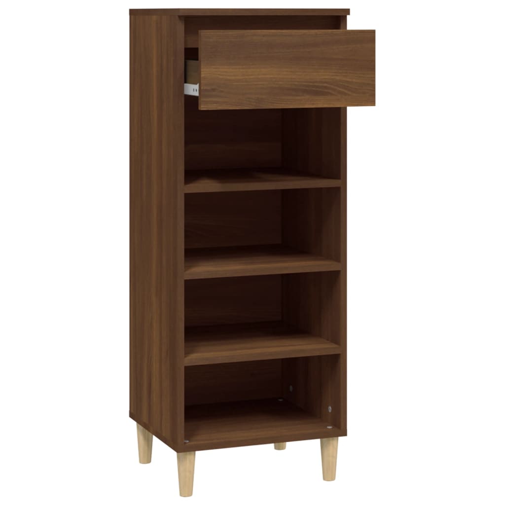 vidaXL Shoe Cabinet Brown Oak 40x36x105 cm Engineered Wood