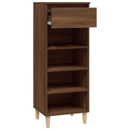 vidaXL Shoe Cabinet Brown Oak 40x36x105 cm Engineered Wood