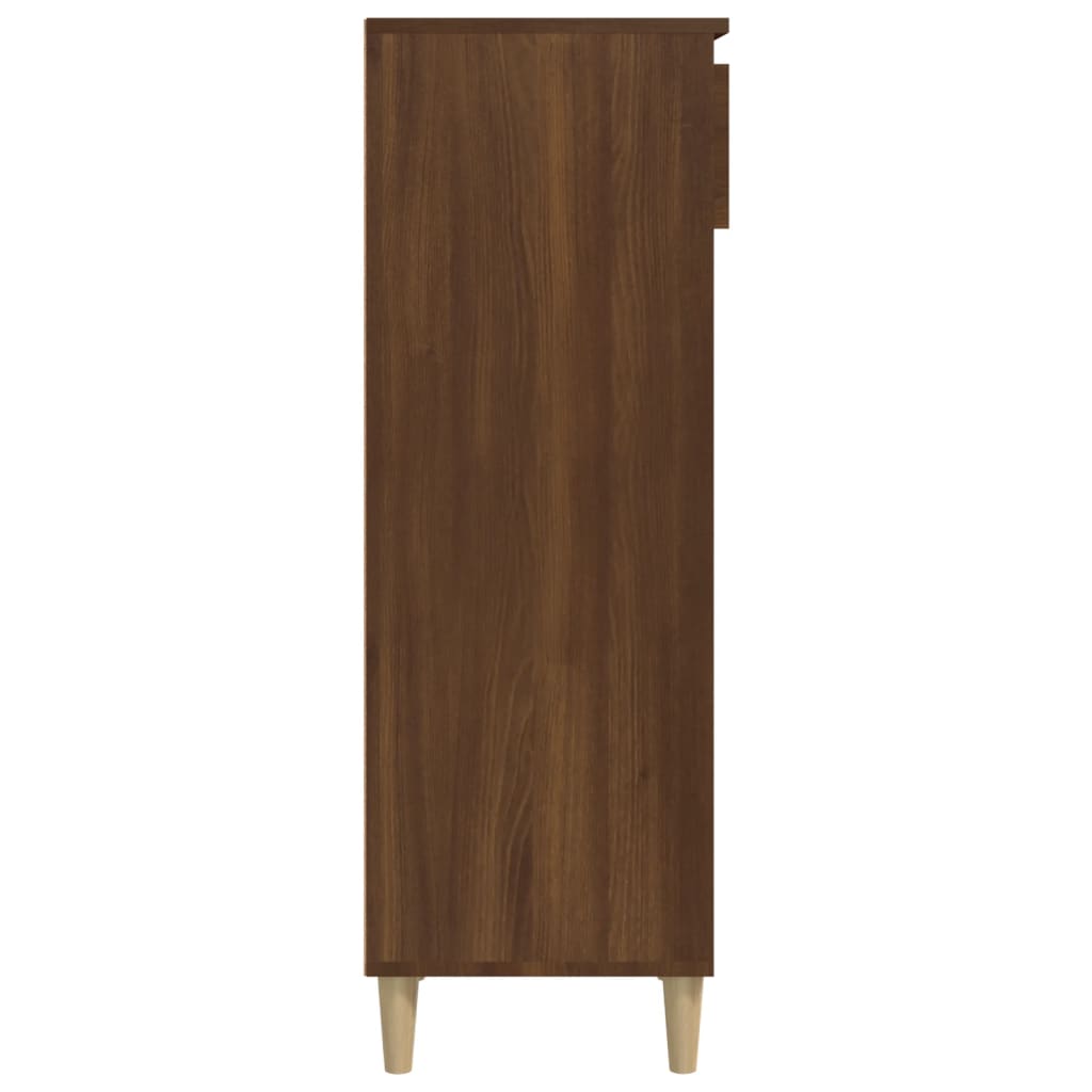 vidaXL Shoe Cabinet Brown Oak 40x36x105 cm Engineered Wood