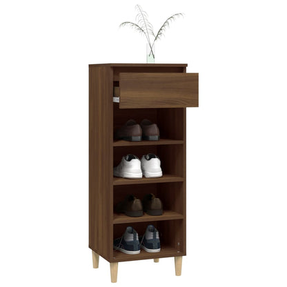 vidaXL Shoe Cabinet Brown Oak 40x36x105 cm Engineered Wood